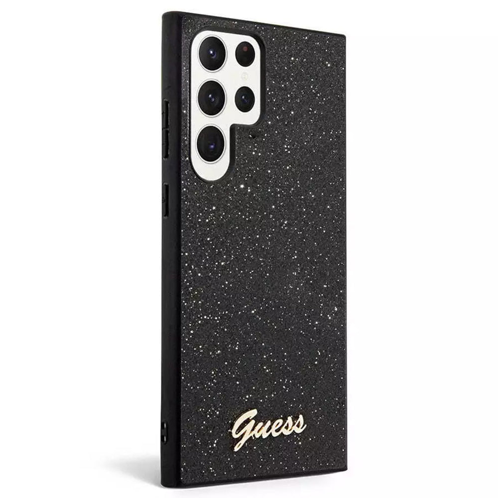 Etui til Samsung Galaxy S24 Ultra S928, Guess, Glitter Script, Sort