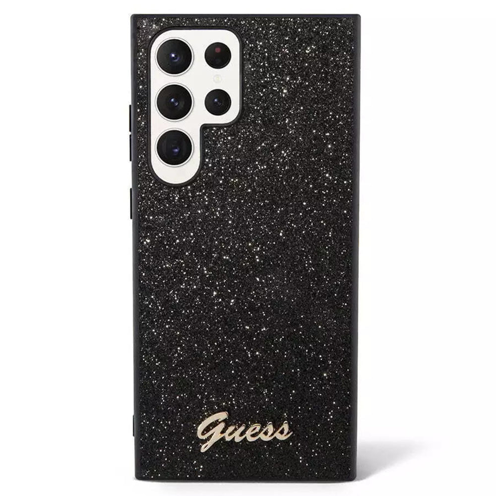 Etui til Samsung Galaxy S24 Ultra S928, Guess, Glitter Script, Sort