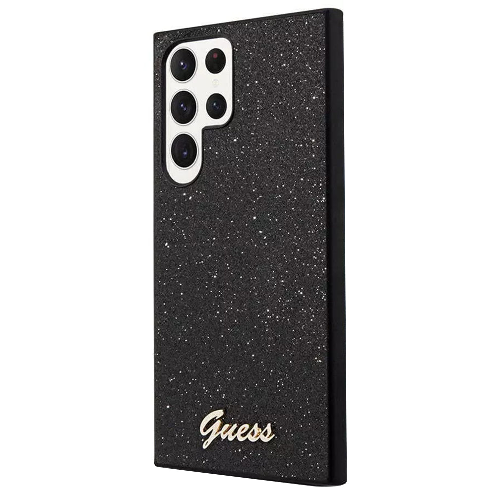 Etui til Samsung Galaxy S24 Ultra S928, Guess, Glitter Script, Sort