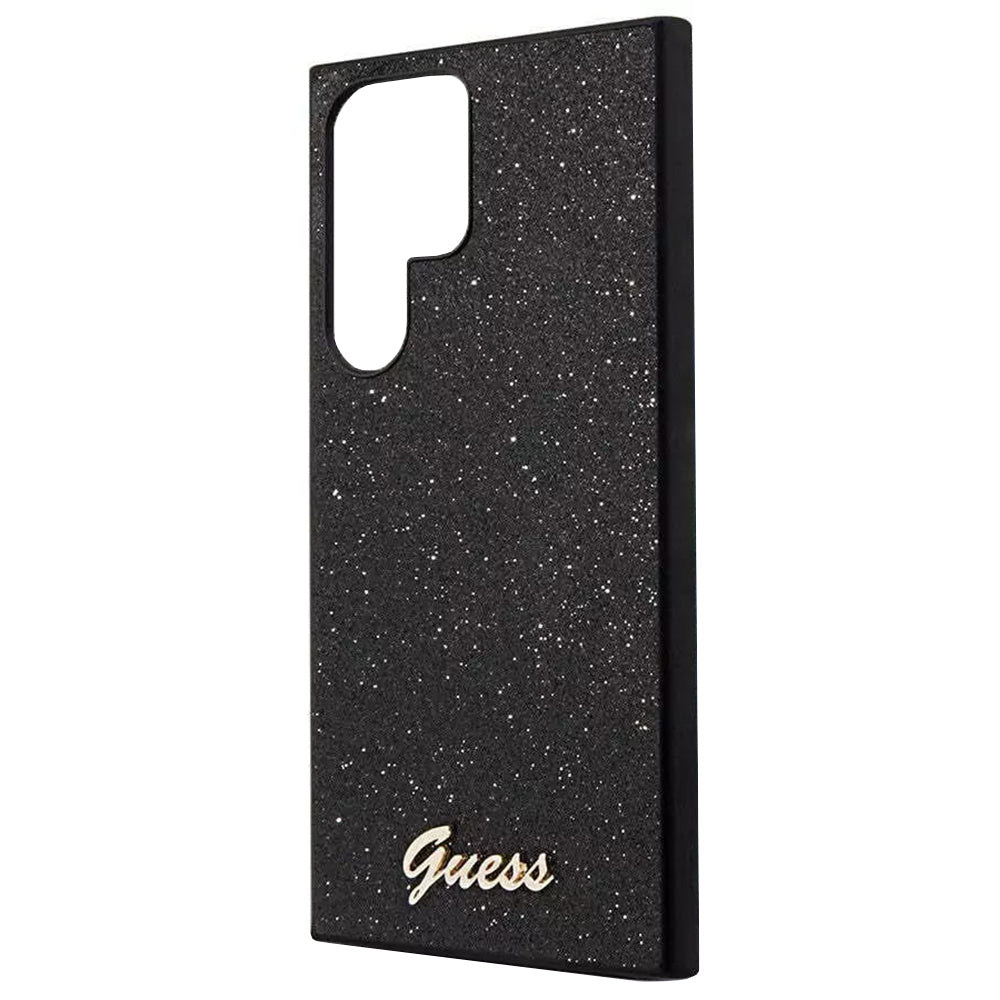 Etui til Samsung Galaxy S24 Ultra S928, Guess, Glitter Script, Sort
