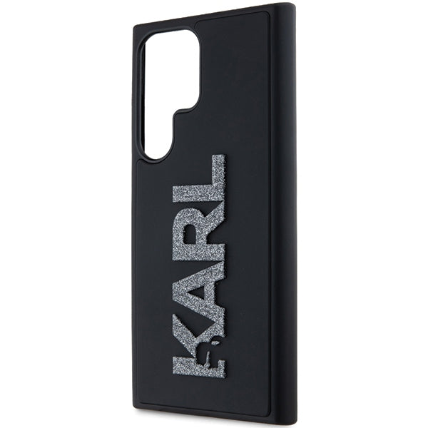 Etui til Samsung Galaxy S24 Ultra S928, Karl Lagerfeld, 3D Rubber Glitter Logo, Sort