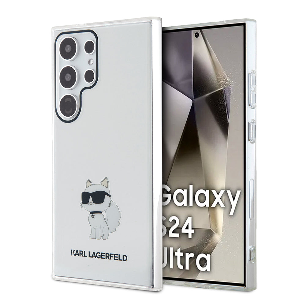 Etui til Samsung Galaxy S24 Ultra S928, Karl Lagerfeld, IML Luxury Choupette, Gennemsigtig