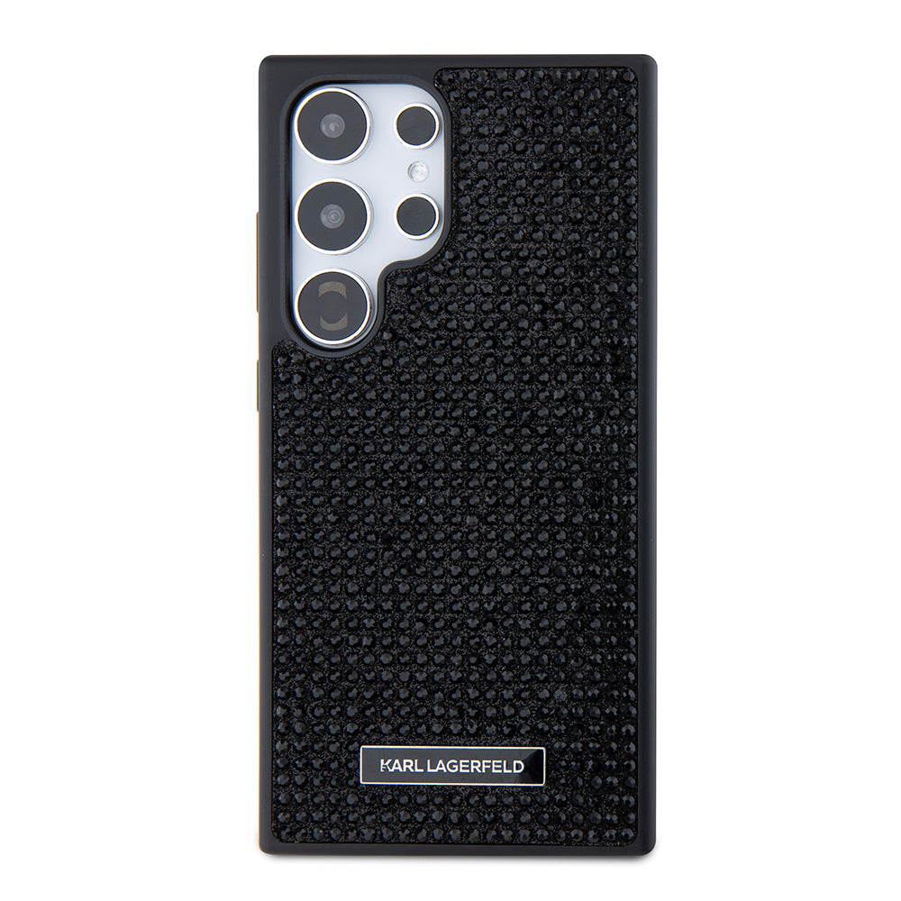 Etui til Samsung Galaxy S24 Ultra S928, Karl Lagerfeld, Rhinestone Metal Plate, Sort