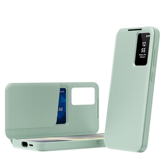 Cover til Samsung Galaxy S25 Edge S937, Techsuit, SmartView, Grøn
