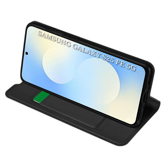 Cover til Samsung Galaxy S25 FE, Techsuit, Magskin Book, Sort