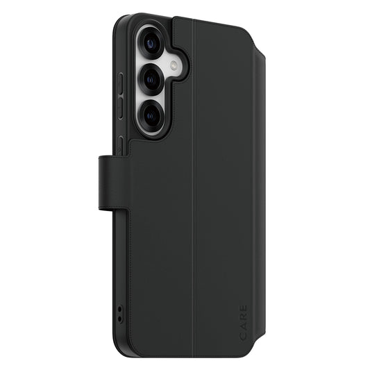 Etui til Samsung Galaxy S25+ S936, PanzerGlass, Care Feature Kickstand Wallet, Sort
