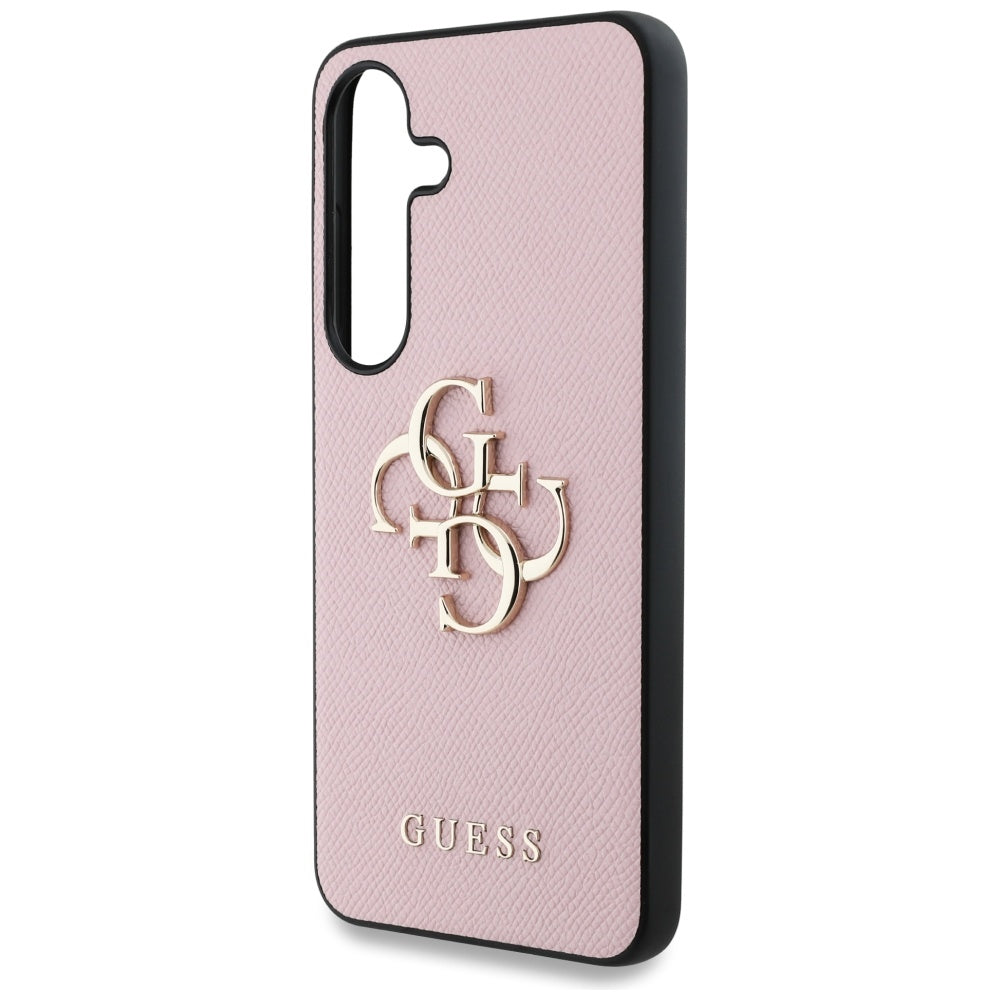 Etui til Samsung Galaxy S25 S931, Guess, 4G Grained Big and Classic Logo, Pink