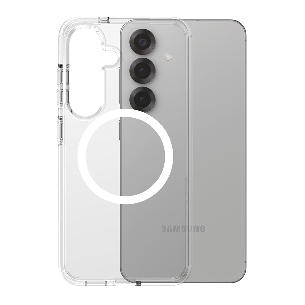 Etui til Samsung Galaxy S25 S931, PanzerGlass, Urban Combat Care, Hvid Transparent