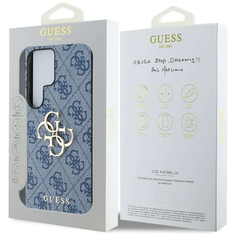 Etui til Samsung Galaxy S25 Ultra S938, Guess, 4G Big Logo, Blå