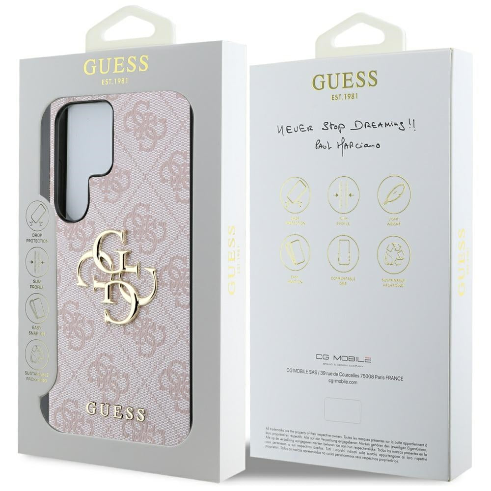 Etui til Samsung Galaxy S25 Ultra S938, Guess, 4G Big Logo, Pink