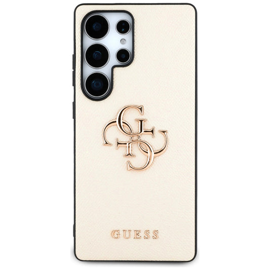 Etui til Samsung Galaxy S25 Ultra S938, Guess, 4G Grained Big and Classic Logo, Beige