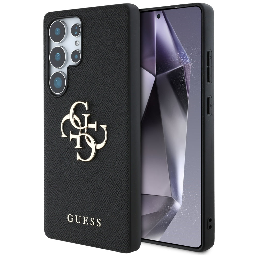 Etui til Samsung Galaxy S25 Ultra S938, Guess, 4G Grained Big and Classic Logo, Sort