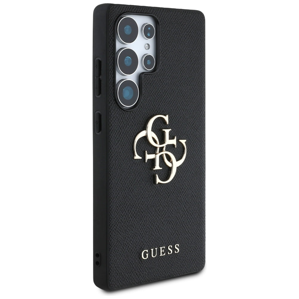 Etui til Samsung Galaxy S25 Ultra S938, Guess, 4G Grained Big and Classic Logo, Sort