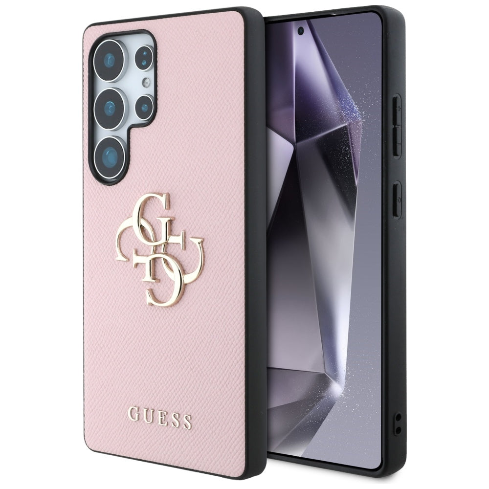 Etui til Samsung Galaxy S25 Ultra S938, Guess, 4G Grained Big and Classic Logo, Pink