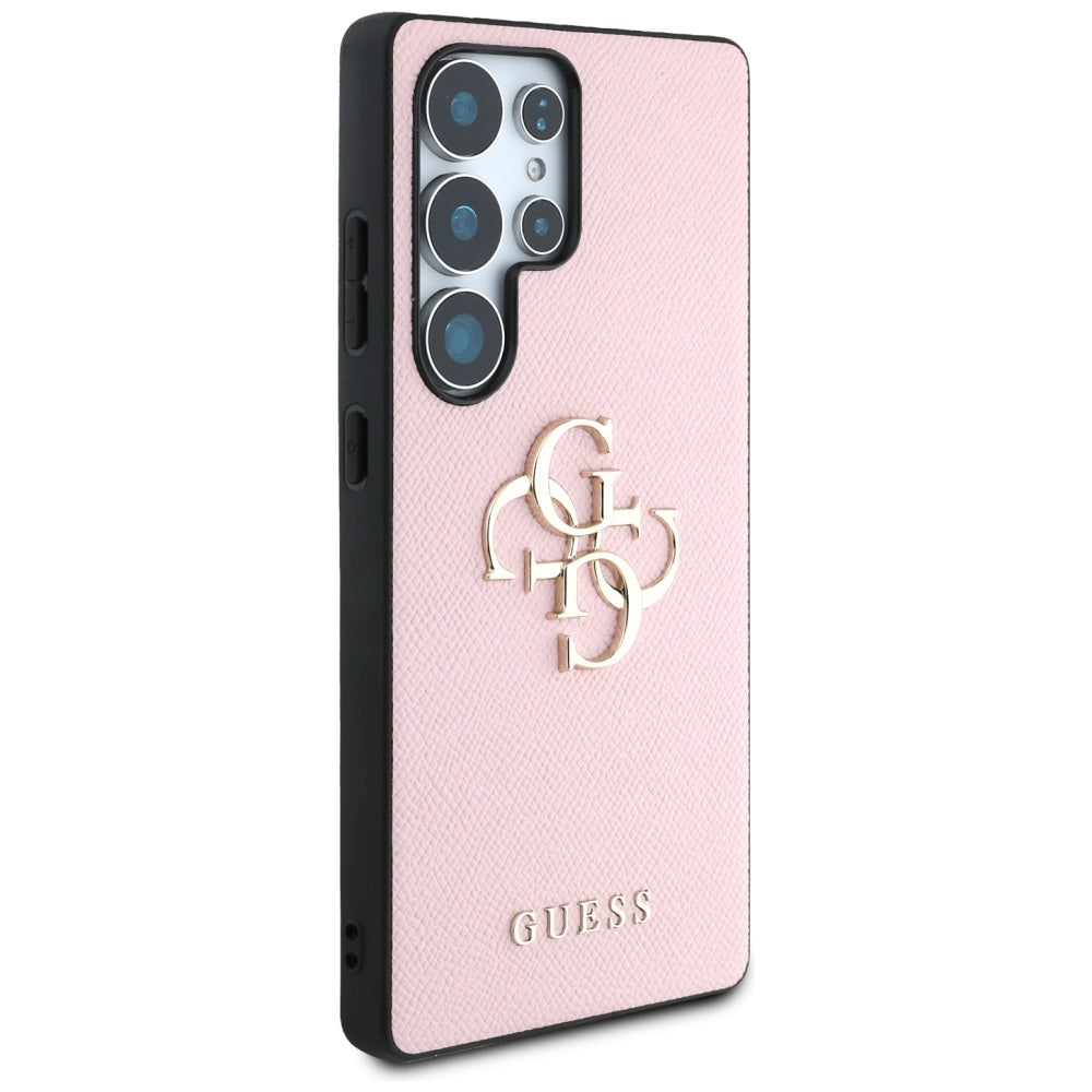 Etui til Samsung Galaxy S25 Ultra S938, Guess, 4G Grained Big and Classic Logo, Pink