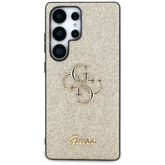 Etui til Samsung Galaxy S25 Ultra S938, Guess, Glitter Big 4G Script, Guld