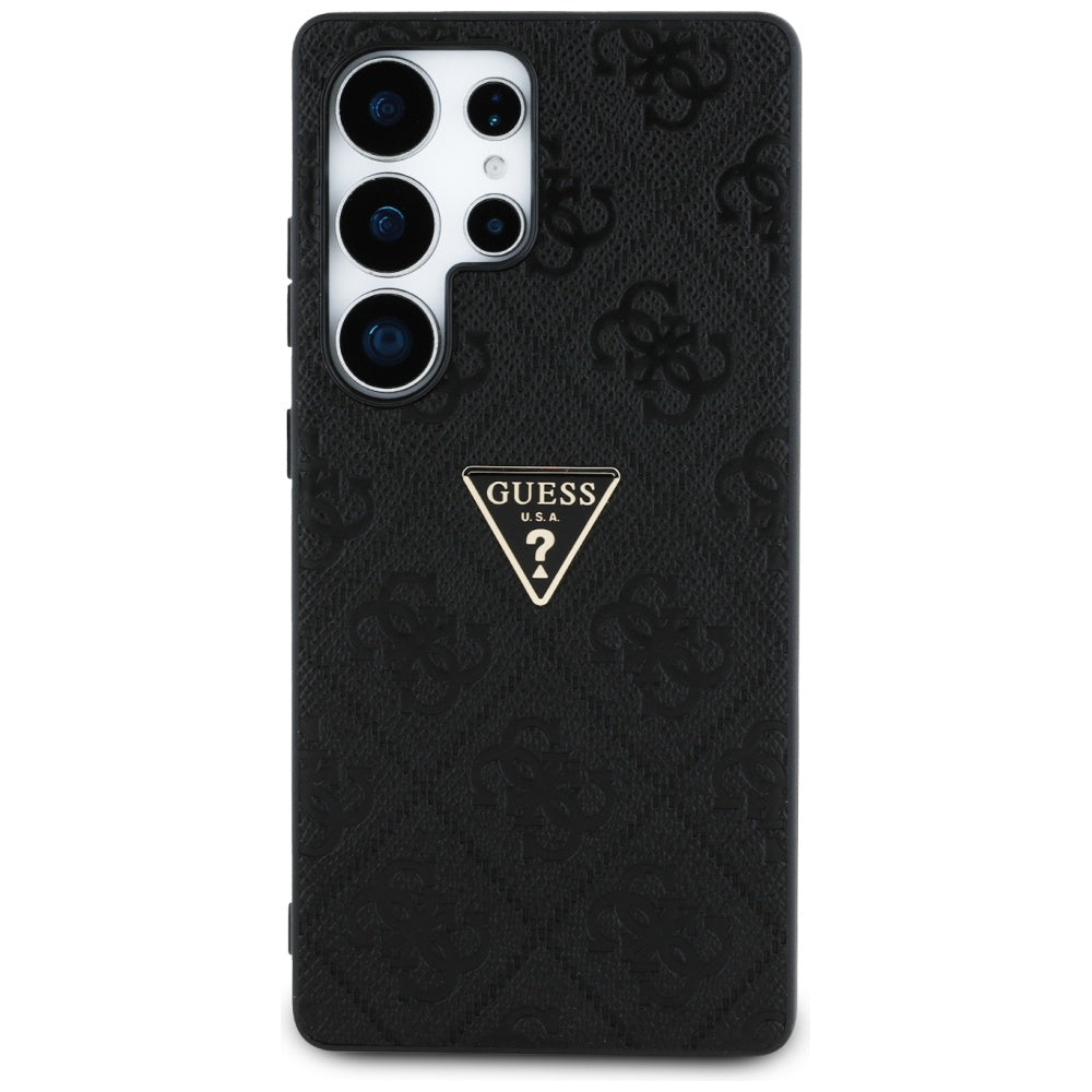 Etui til Samsung Galaxy S25 Ultra S938, Guess, Grained Hot Stamp 4G Triangle, Sort