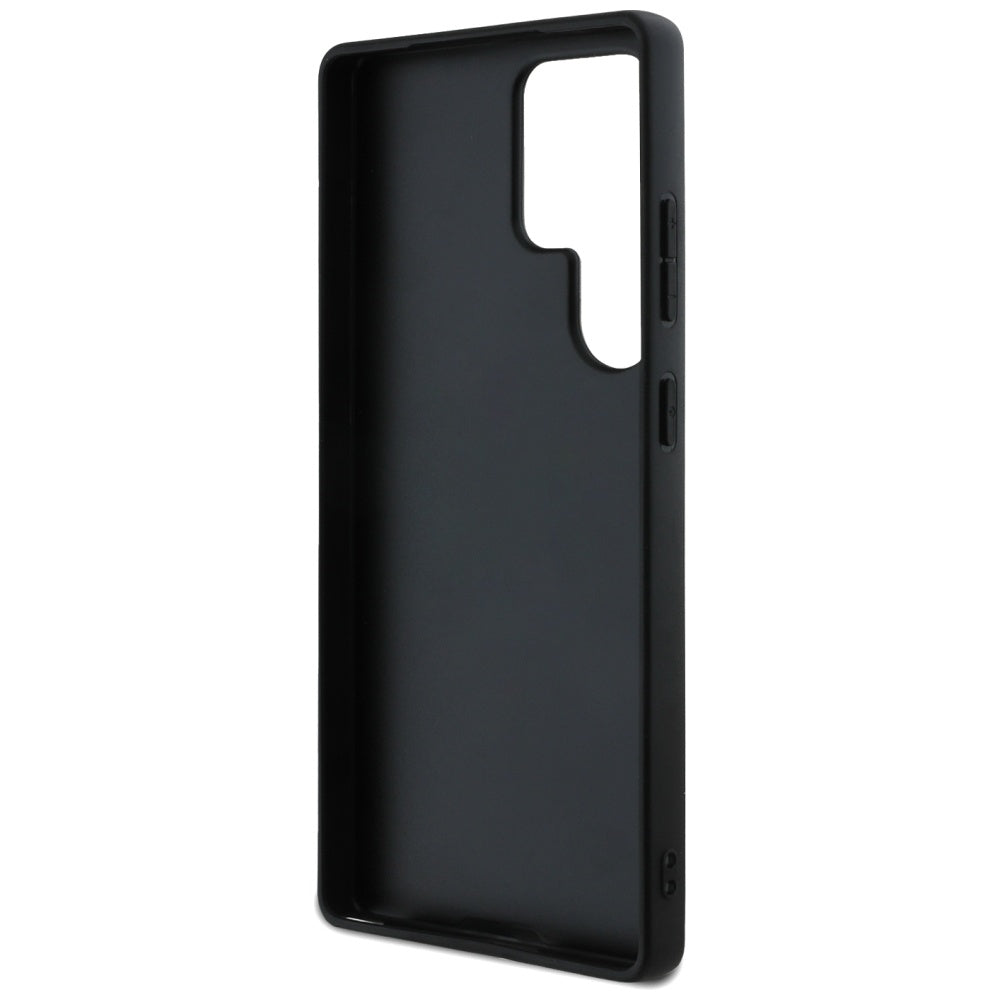 Etui til Samsung Galaxy S25 Ultra S938, Guess, Grained Hot Stamp 4G Triangle, Sort