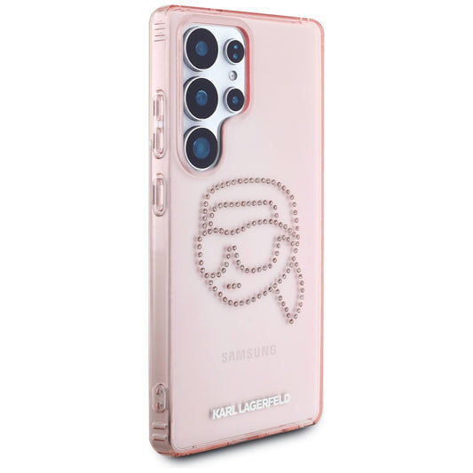 Etui til Samsung Galaxy S25 Ultra S938, Karl Lagerfeld, IML Luxury Karl's Head, Pink
