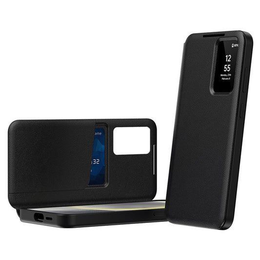 Cover til Samsung Galaxy S25 Ultra S938, Techsuit, SmartView, Sort