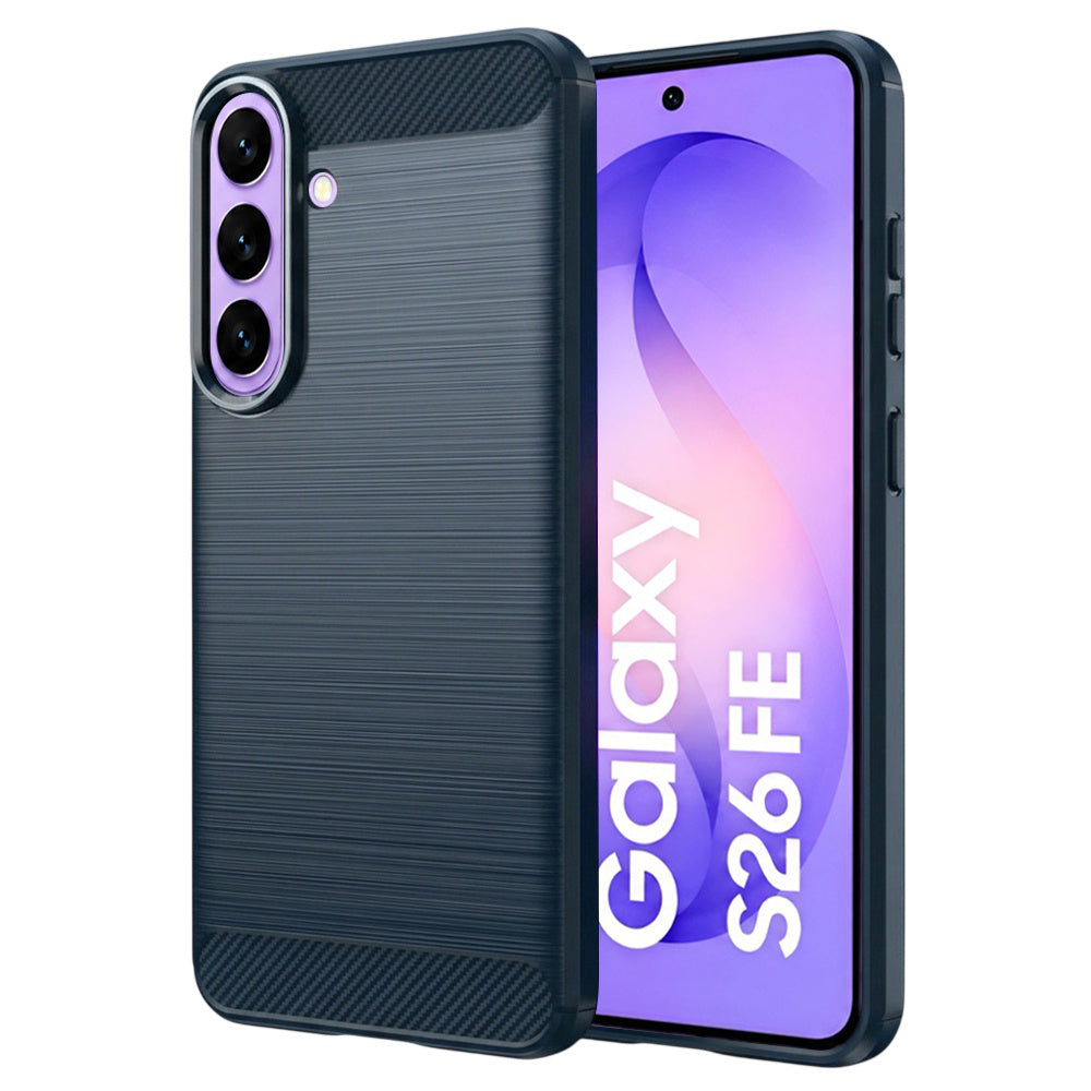 Cover til Samsung Galaxy S26 FE S741 / S25 FE, Techsuit, Carbon, Blå