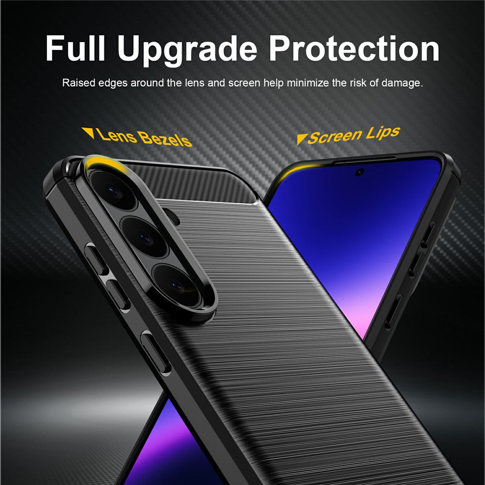 Cover til Samsung Galaxy S26 FE S741 / S25 FE, Techsuit, Carbon, Sort