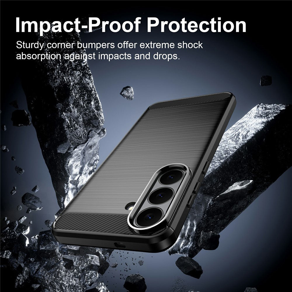 Cover til Samsung Galaxy S26 FE S741 / S25 FE, Techsuit, Carbon, Sort