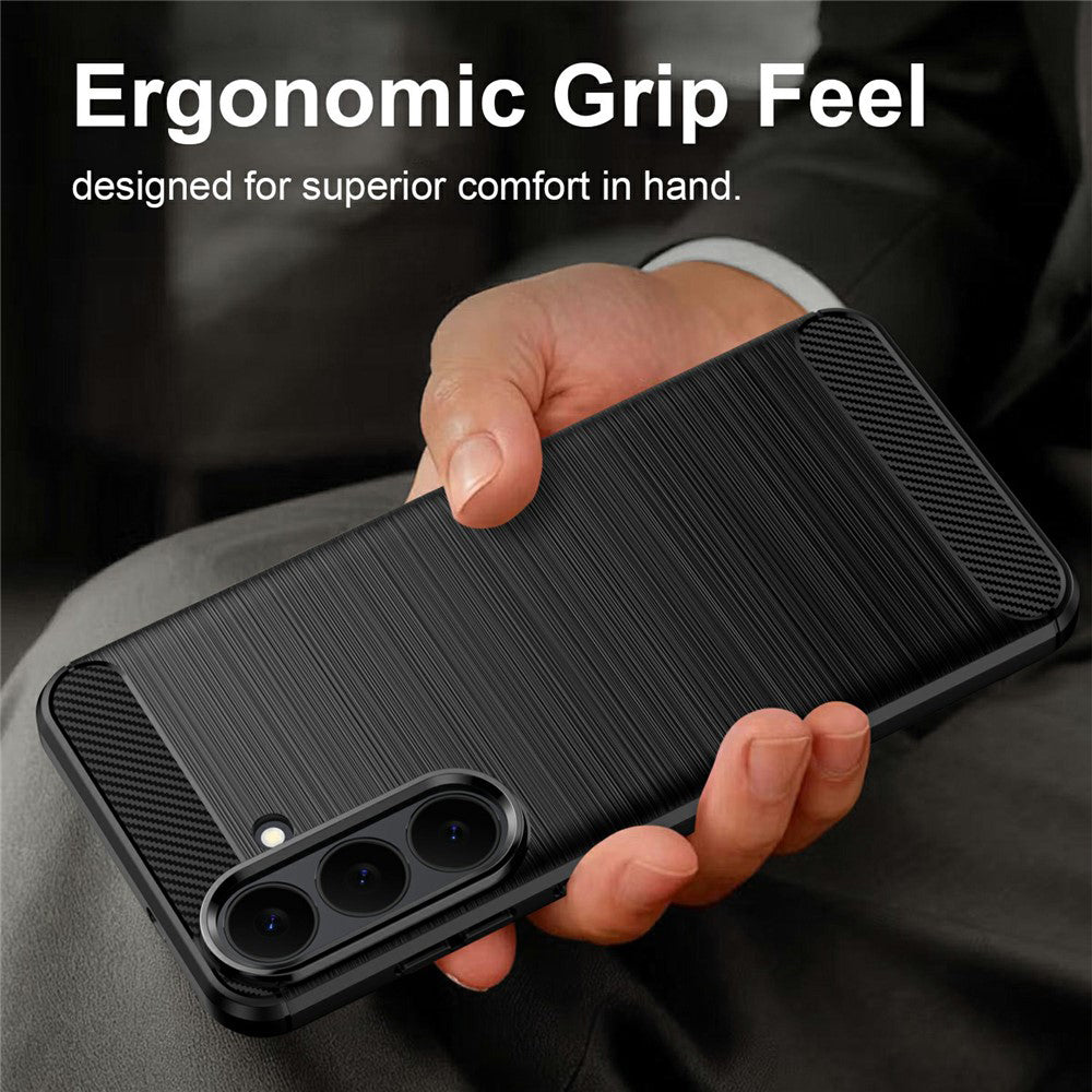 Cover til Samsung Galaxy S26 FE S741 / S25 FE, Techsuit, Carbon, Sort