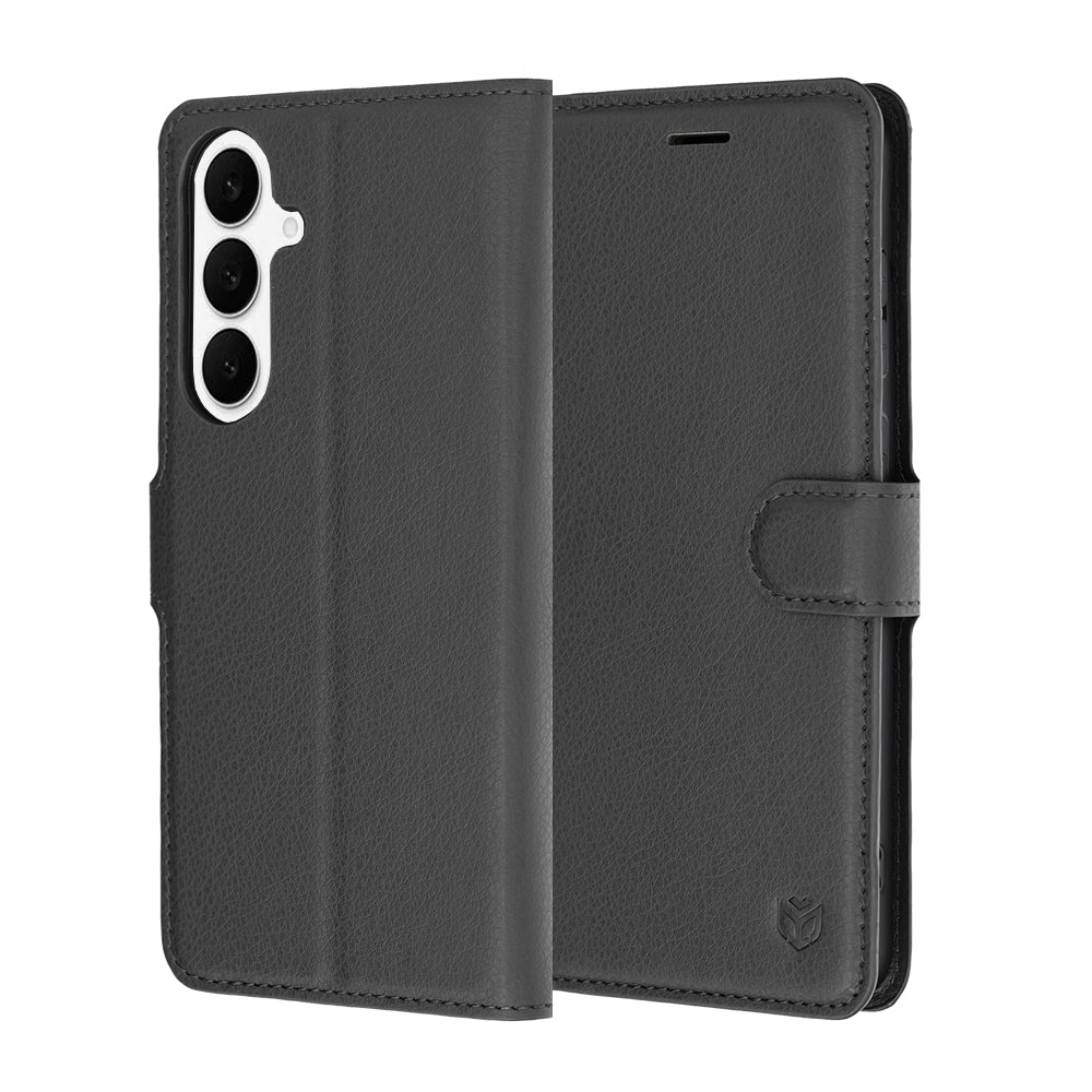 Cover til Samsung Galaxy S26 FE S741 / S25 FE, Techsuit, Leather Folio, Sort