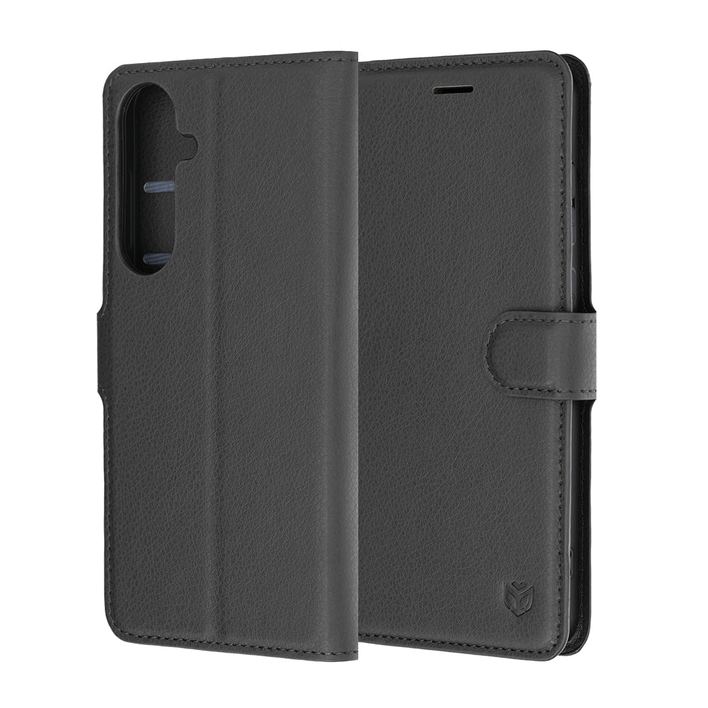 Cover til Samsung Galaxy S26 FE S741 / S25 FE, Techsuit, Leather Folio, Sort