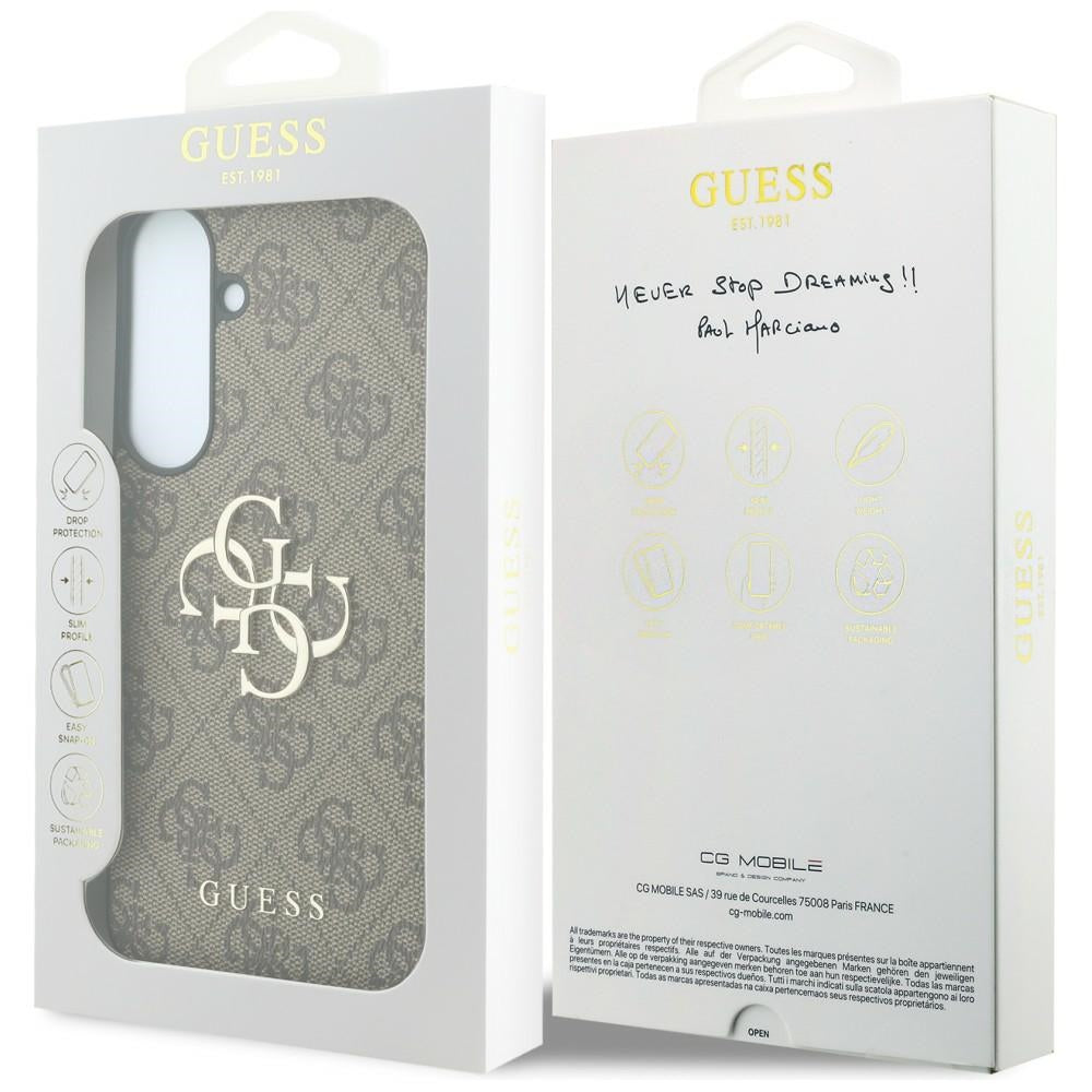 Cover til Samsung Galaxy S26 FE S741, Guess, 4G Metal Logo, Brun
