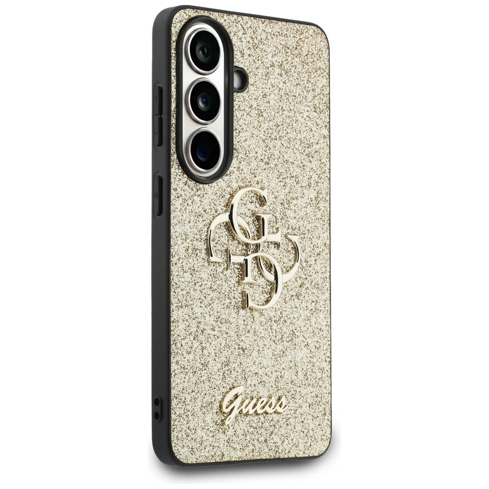 Etui til Samsung Galaxy S26 S942, Guess, Fixed Glitter Big 4G Metal Frame, Guld