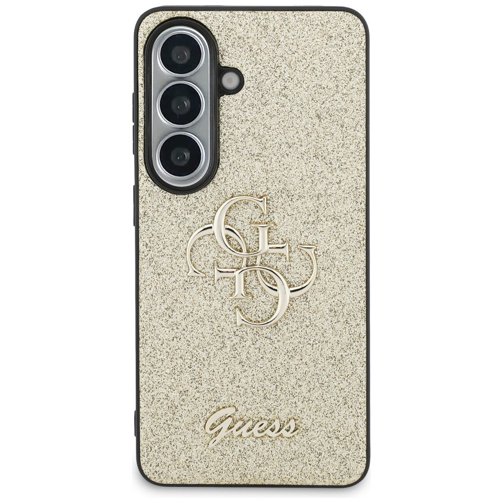 Etui til Samsung Galaxy S26 S942, Guess, Fixed Glitter Big 4G Metal Frame, Guld