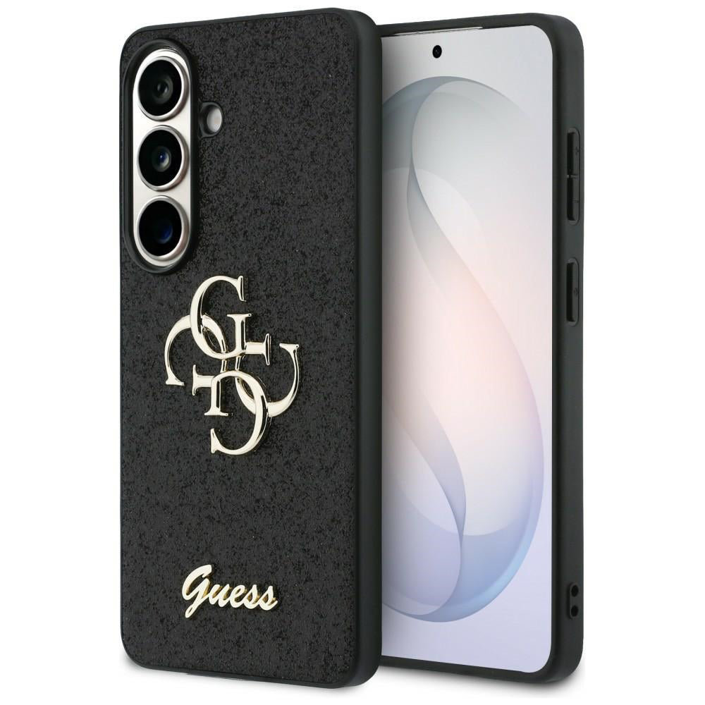 Etui til Samsung Galaxy S26 S942, Guess, Fixed Glitter Big 4G Metal Frame, Sort