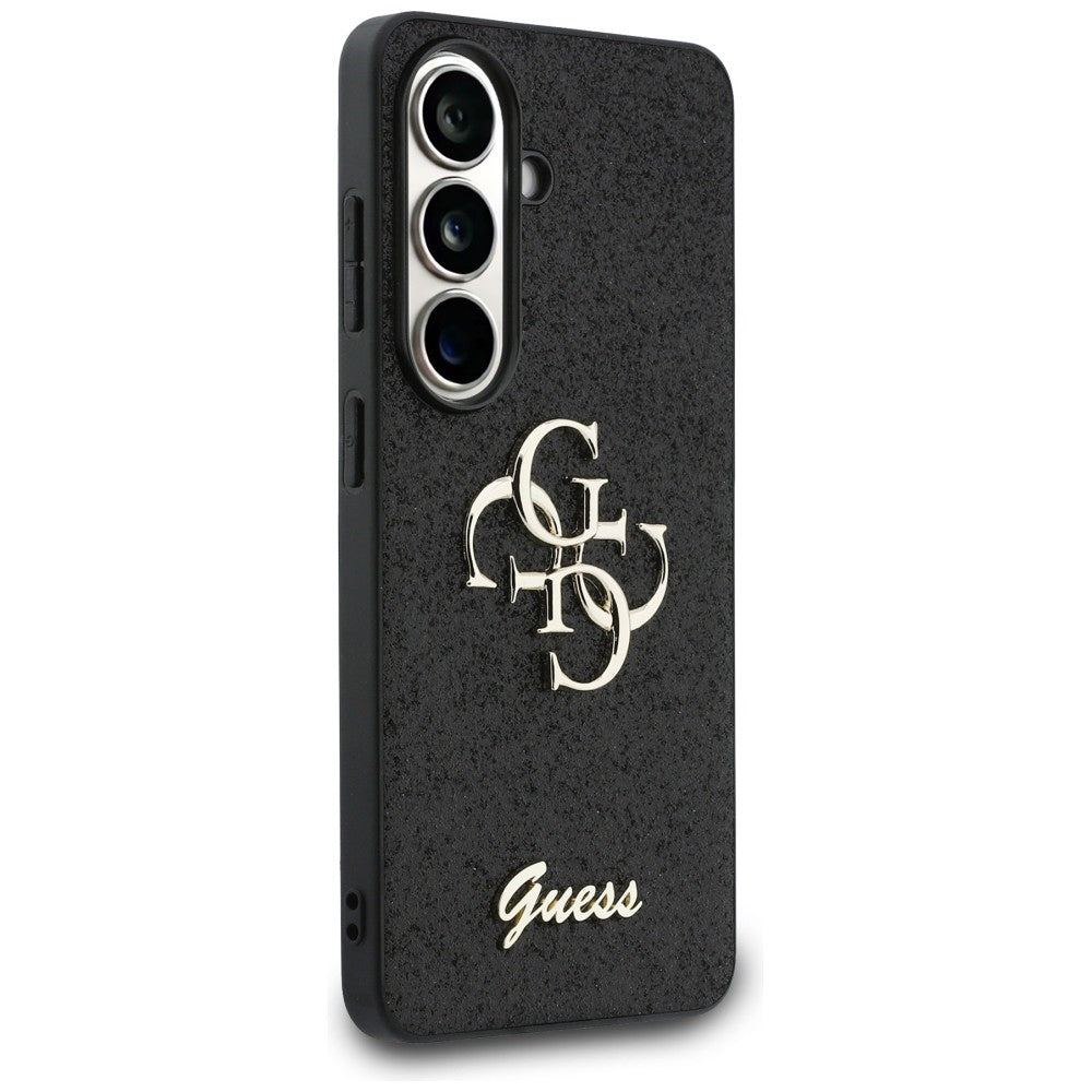 Etui til Samsung Galaxy S26 S942, Guess, Fixed Glitter Big 4G Metal Frame, Sort