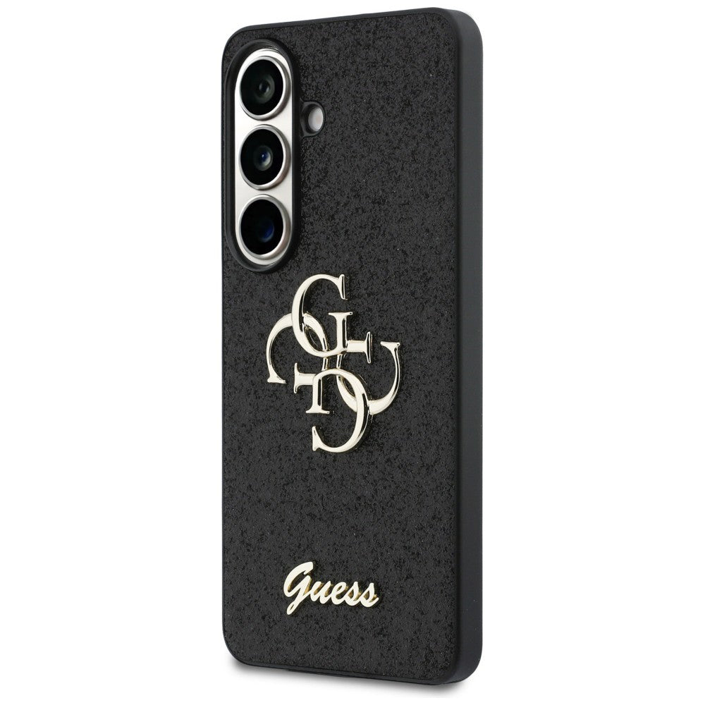 Etui til Samsung Galaxy S26 S942, Guess, Fixed Glitter Big 4G Metal Frame, Sort
