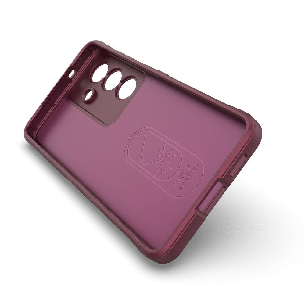 Etui til Samsung Galaxy S26 Plus S947, Techsuit, Magic Shield, Kirsebærrød