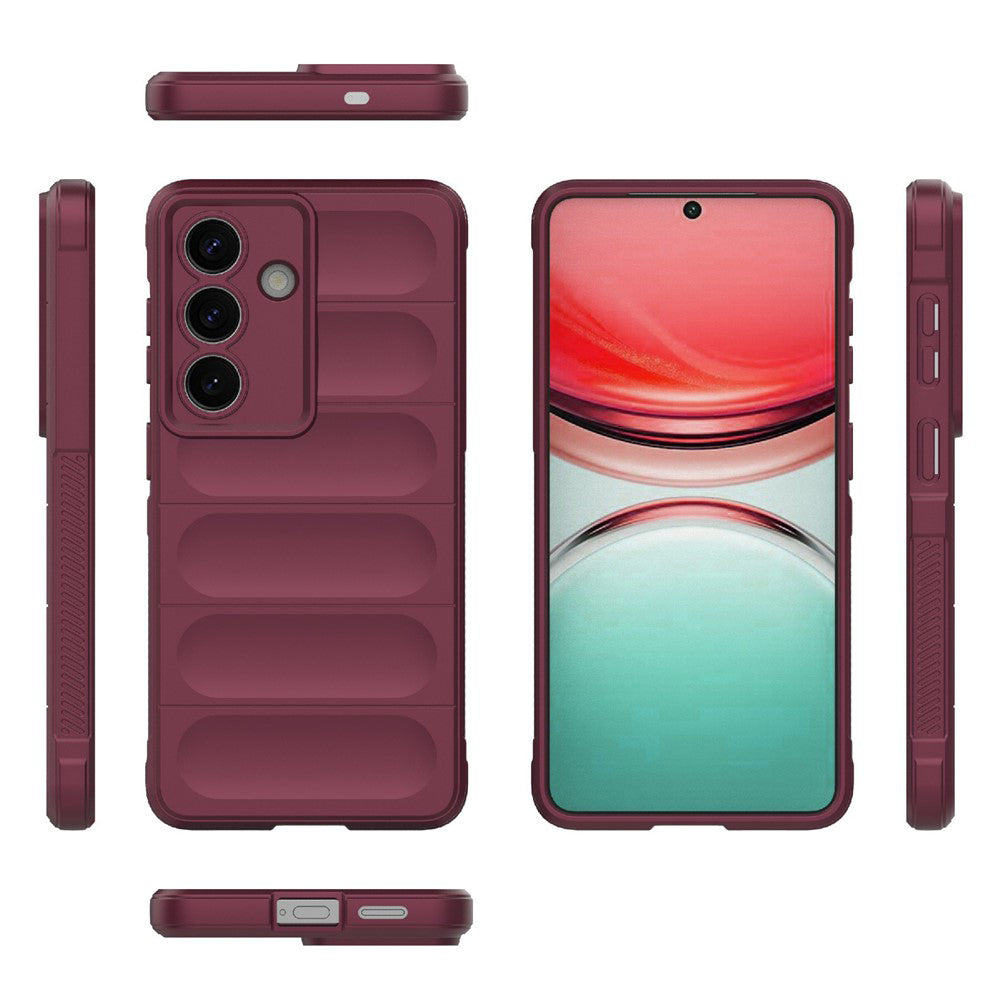 Etui til Samsung Galaxy S26 Plus S947, Techsuit, Magic Shield, Kirsebærrød