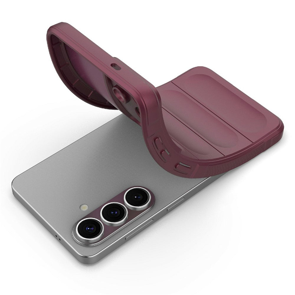 Etui til Samsung Galaxy S26 Plus S947, Techsuit, Magic Shield, Kirsebærrød
