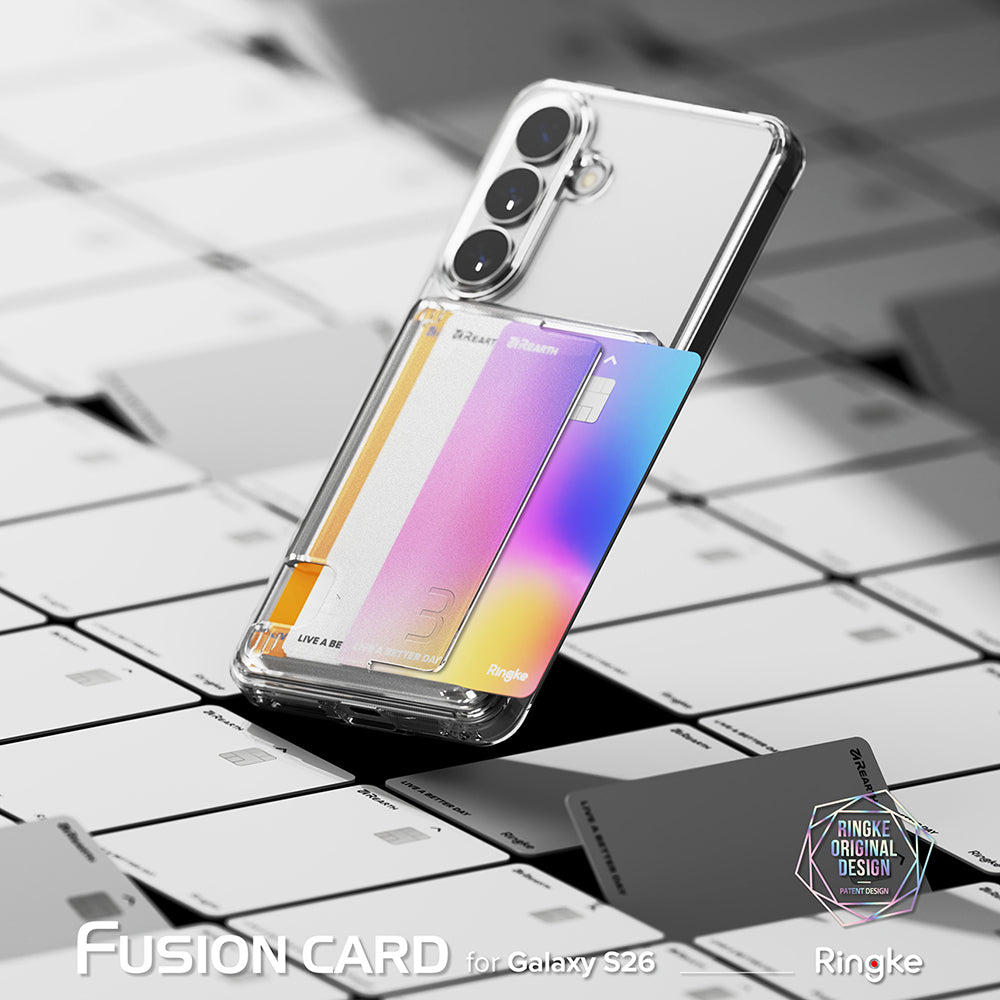 Etui til Samsung Galaxy S26 S942, Ringke, Fusion Card, Gennemsigtig