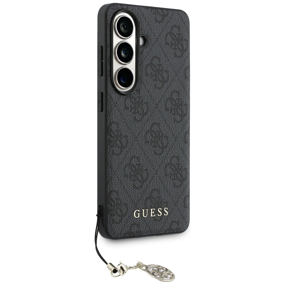 Etui til Samsung Galaxy S26 S942, Guess, 4G Classic Logo Charm, Sort