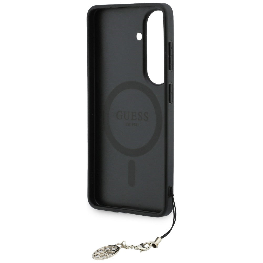 Etui til Samsung Galaxy S26 S942, Guess, 4G Classic Logo Charm, Sort
