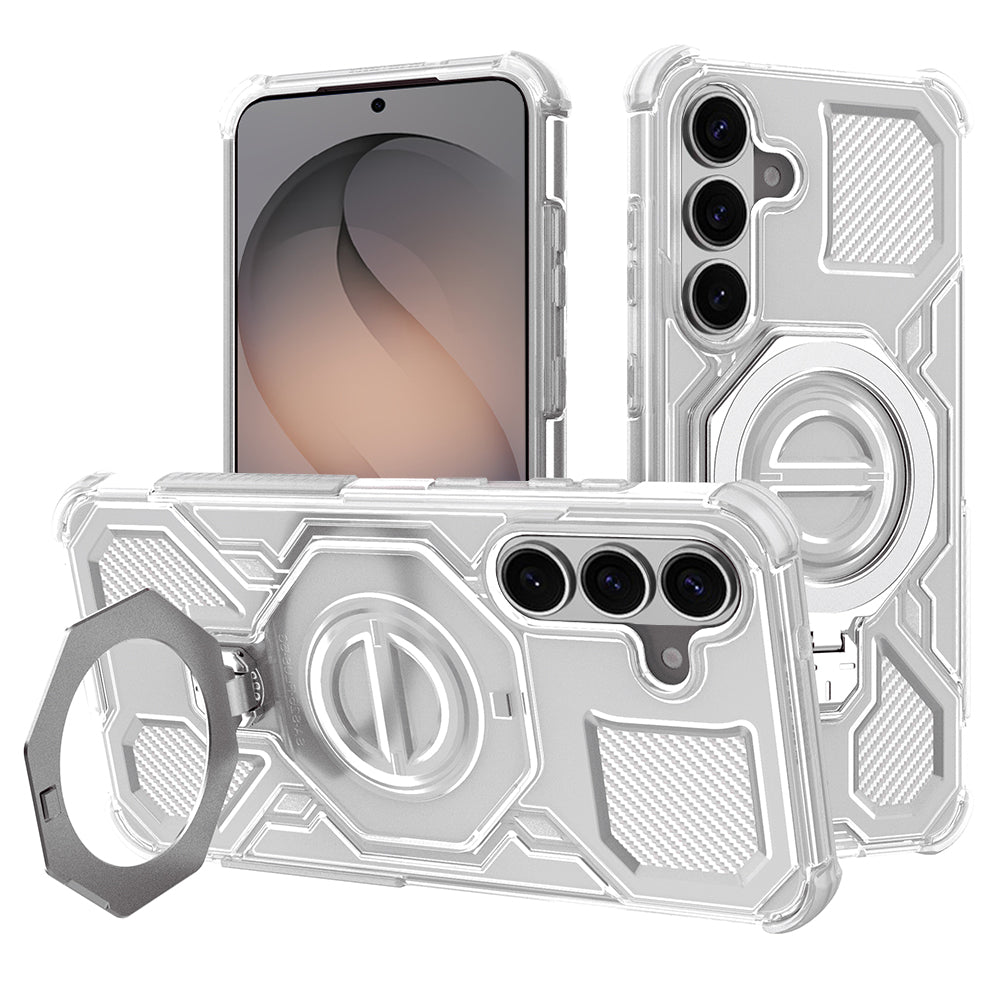 Etui til Samsung Galaxy S26 S942, Techsuit, Carbon Shield Pro, Hvid