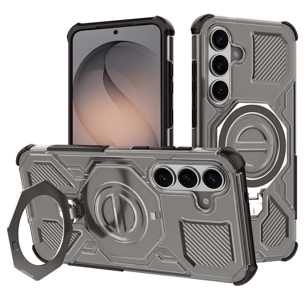 Etui til Samsung Galaxy S26 S942, Techsuit, Carbon Shield Pro, Røgfarvet