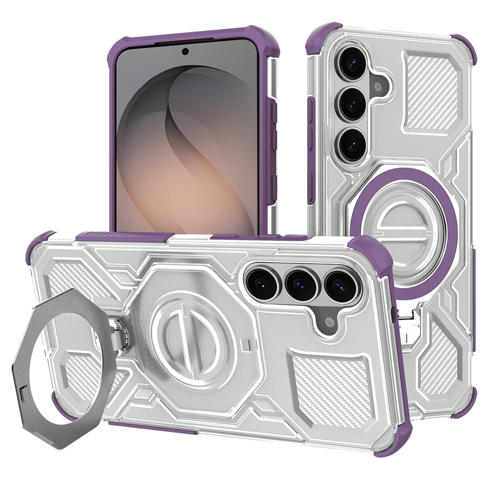 Etui til Samsung Galaxy S26, Techsuit, Carbon Shield Pro, Lilla