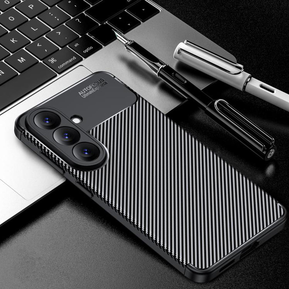 Etui til Samsung Galaxy S26 S942, Techsuit, CarbonFiber, Sort