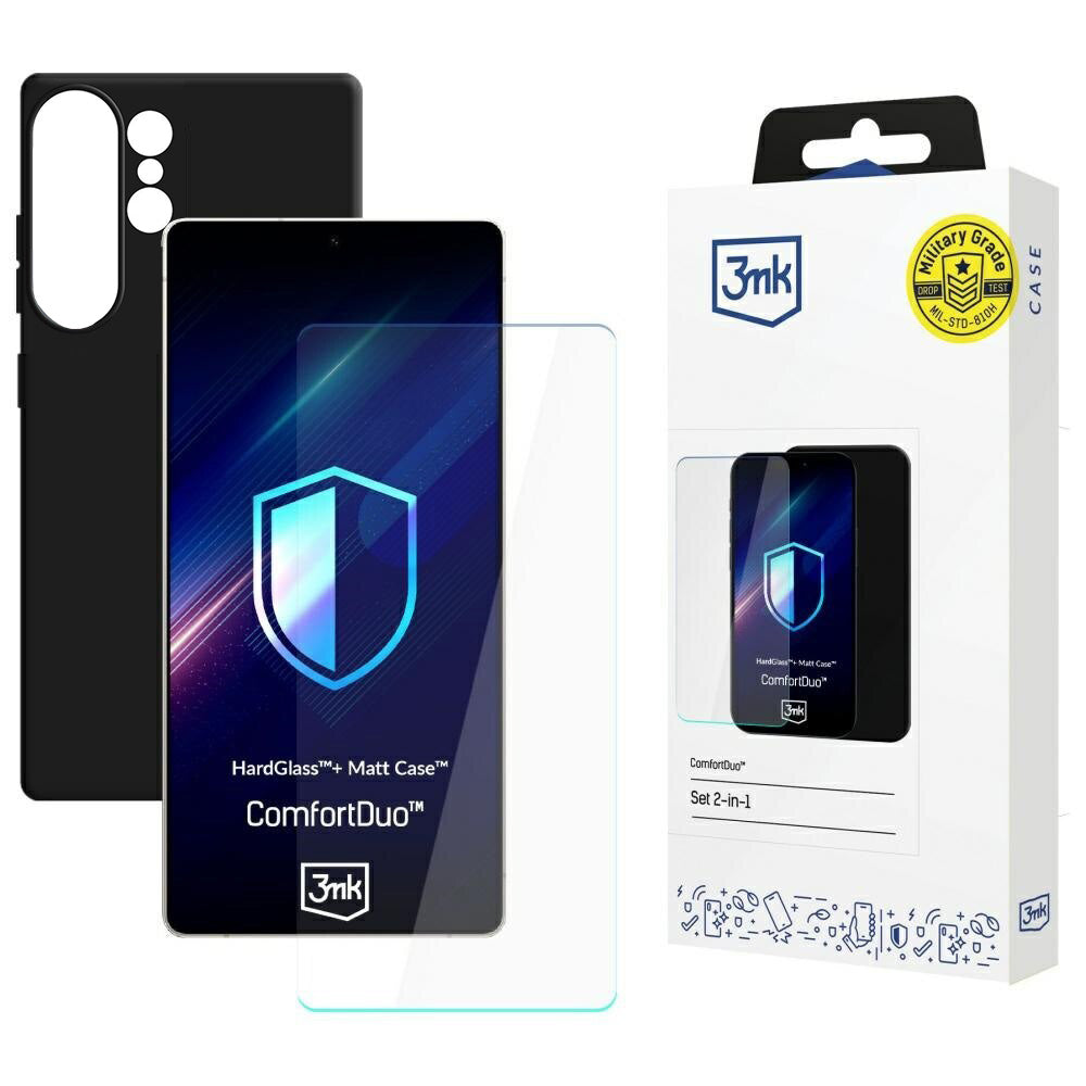 Cover til Samsung Galaxy S26 Ultra S948, 3MK, ComfortDuo, Sort