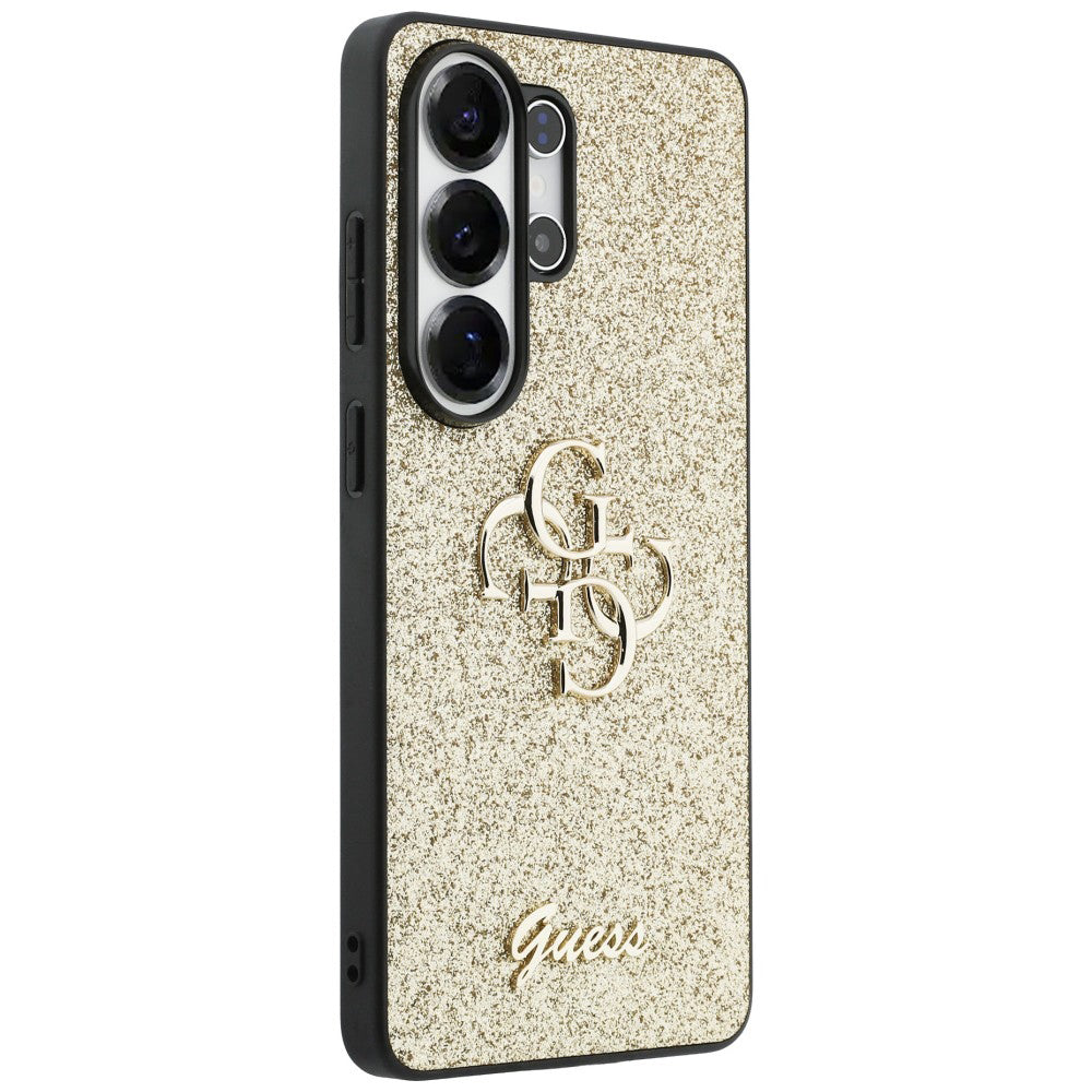 Etui til Samsung Galaxy S26 Ultra S948, Guess, Fixed Glitter Big 4G Metal Frame, Gylden