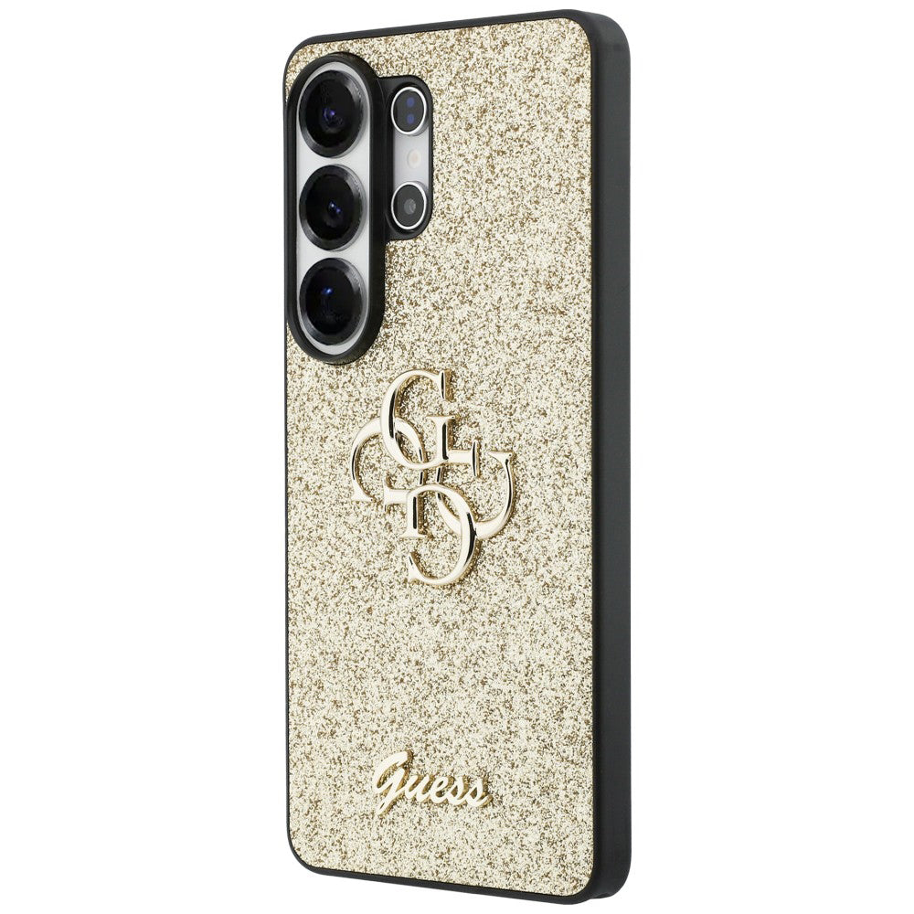 Etui til Samsung Galaxy S26 Ultra S948, Guess, Fixed Glitter Big 4G Metal Frame, Gylden