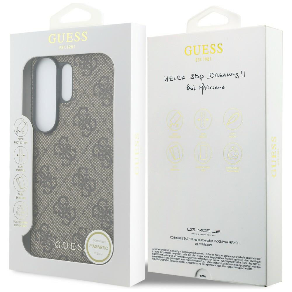 Etui til Samsung Galaxy S26 Ultra S948, Guess, 4G Classic Logo Charm, Brun